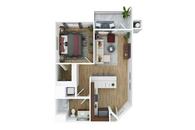1x1 B 9206 floor plan